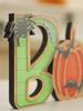 1pc Halloween Wooden"BOO"Table Decor, Ghost,Pumpkin Bat & Letter B with Spider, Colorful Ornaments for Festive Home Desktop Gift