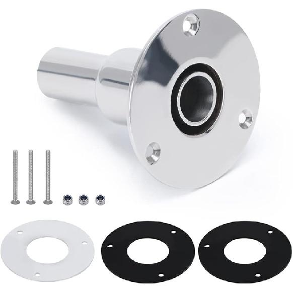 PTNHZ 24Mm/0.94" 316 Stainless Steel Thru Hull Exhaust Skin Part Of Air Diesel Heater For Diesel Parking Heaters For Boat Marine Car Truck (Angled)