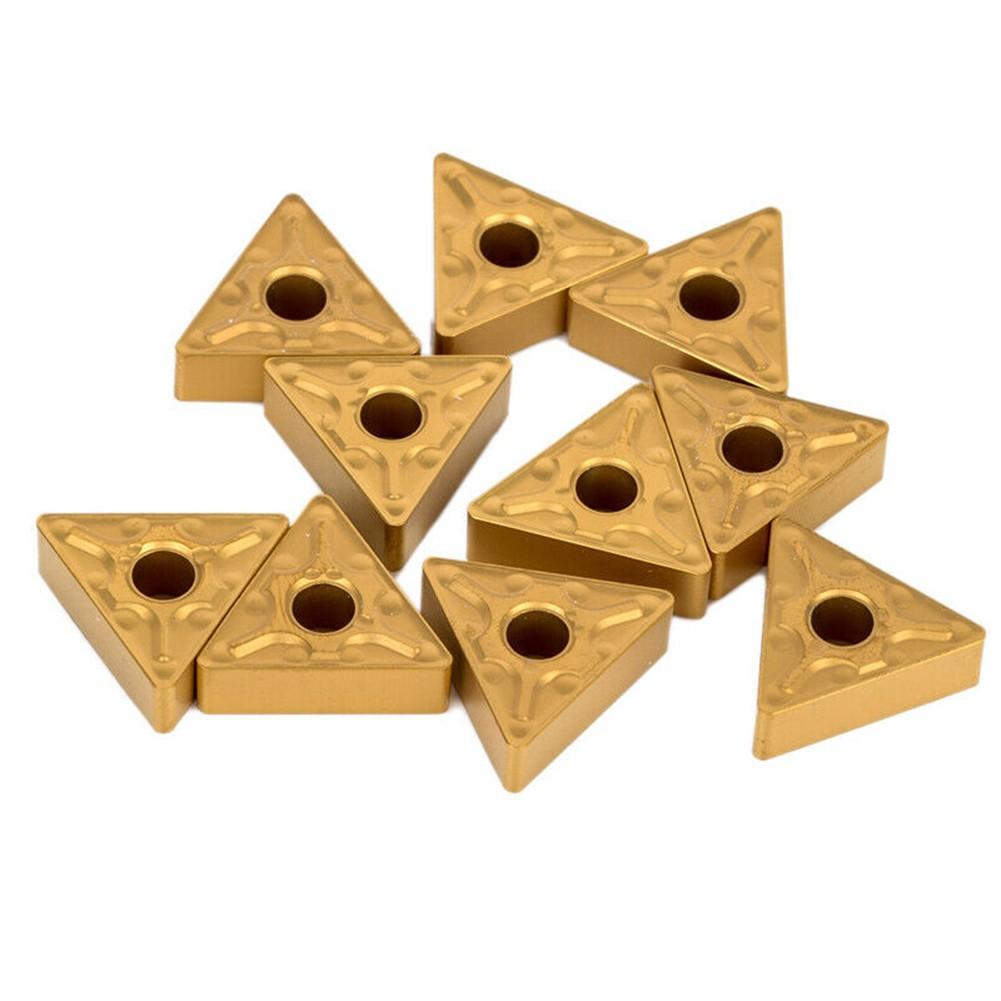 10 Stück Goldene TNMG160408 MA Hartmetall-Wendeschneidplatten Drehbank-Drehwerkzeug Schneiden CNC-Klinge