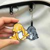 Creative Pull-Apart Cat Keychain - Cute Rotating Toy for Backpack and Bag Decoration