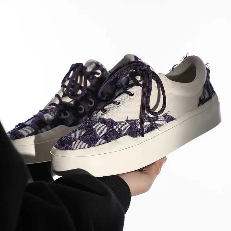 Non-slip Sole With Lacing Sneakers Man 48 Flats White Loafers Men Overseas Shoes Sport Teniz Wide Foot Type Resale Gym