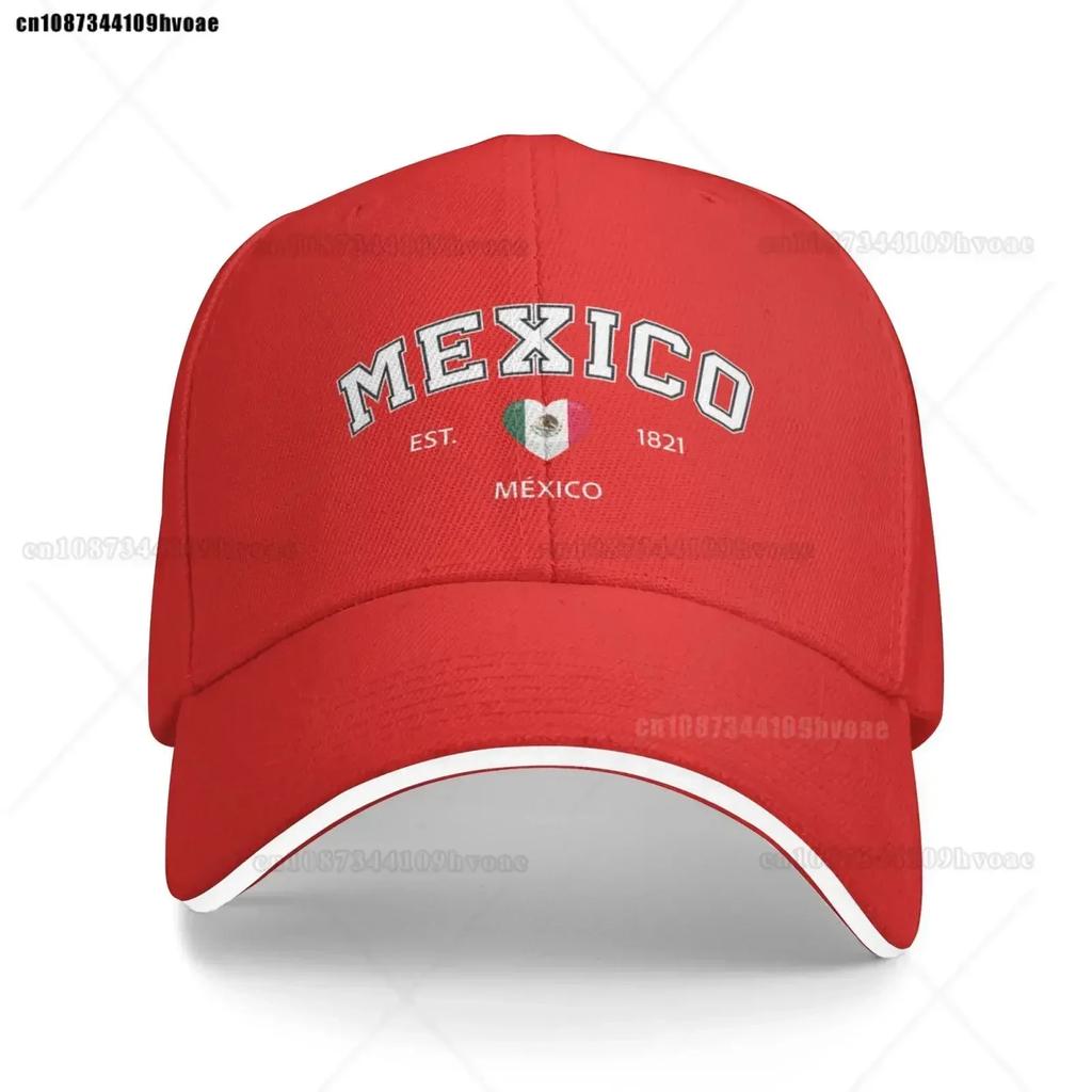 Mexico Flag Caps EST Retro Cowboy Washed Baseball Caps Female Sport Denim Sunscreen Hats Spring Summer Cap Men Trucker Cap