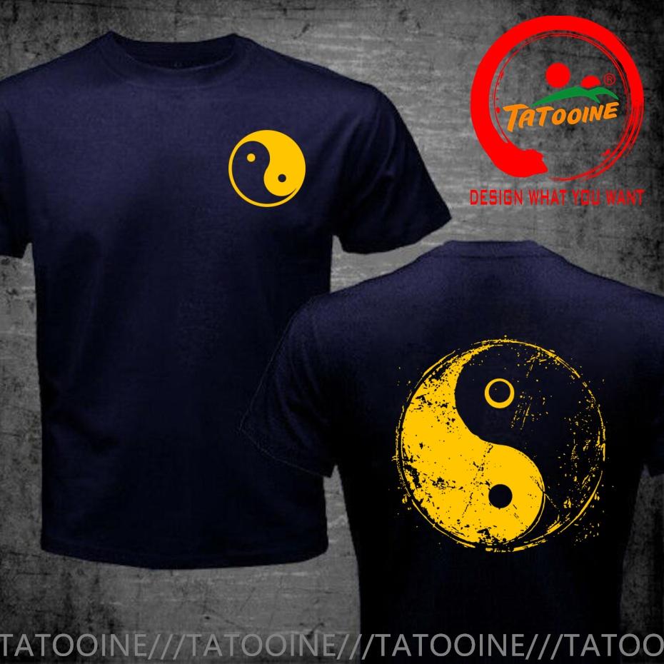 Vtipný design Yin Yang Vintage Grunge Opotřebovaný Tai Chi Tričko Unisex Móda Trendy Ležérní Oblečení Stylové Vrcholy Tričko Leisur