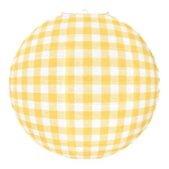 

Red Green Yellow Plaid Paper Lantern Checkered Plaid Hanging Large Round Lantern for Birthday Bachelorette Party Outdoor Camping Decor