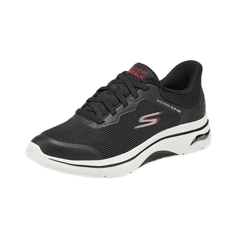 Skechers Go Walk Fashion Comfortable Simple Versatile Mesh TPU Low Top Running Shoes Men Sneaker Black 216653-BKRD