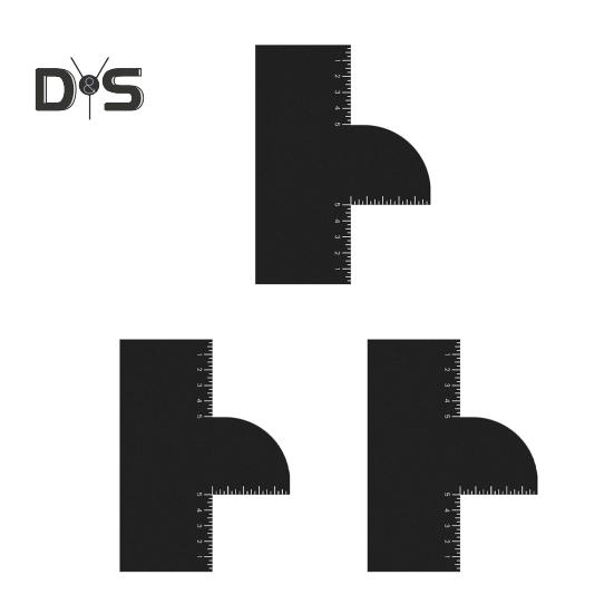 1/2 Stück Haarstyling-Vorlage für Männer, Farbverbesserung, Friseurkarte mit Messanzeige, Anleitung zur Haarlinienaufstellung für Männer, Formgebung der Haarschnitt-Vorlage