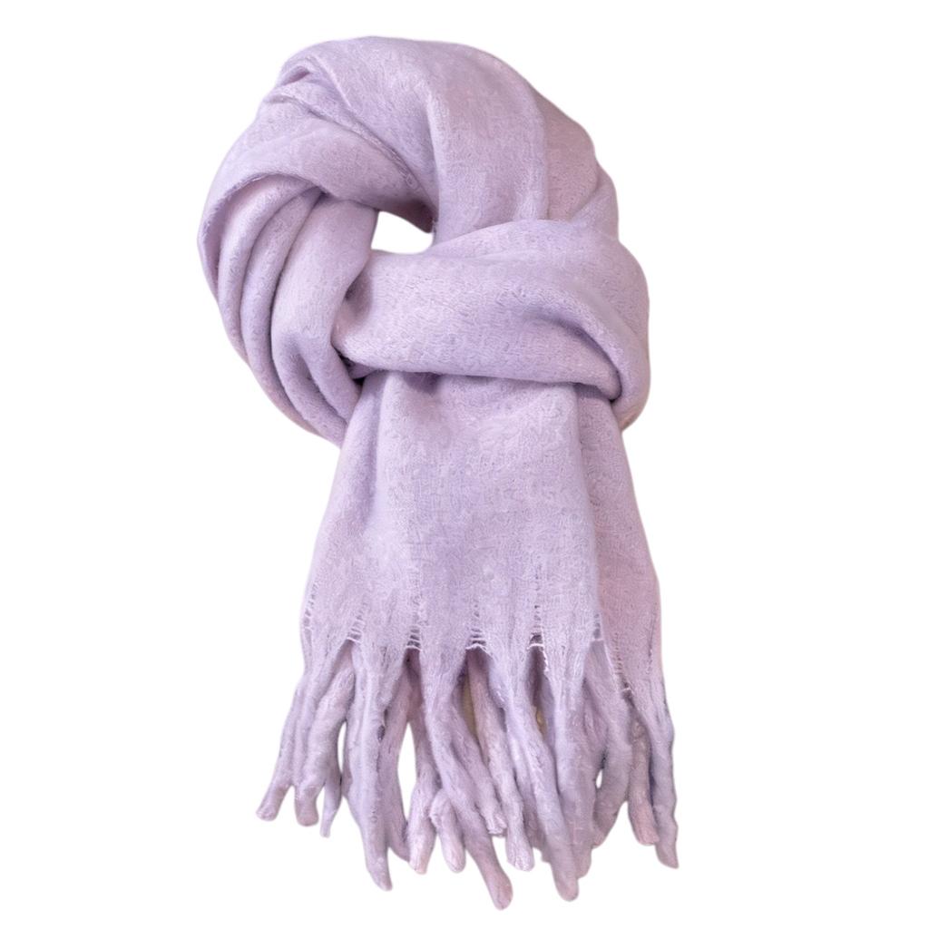Mohair scarf light pink imitation cashmere shawl women's winter scarf new autumn and winter Korean atmosphere