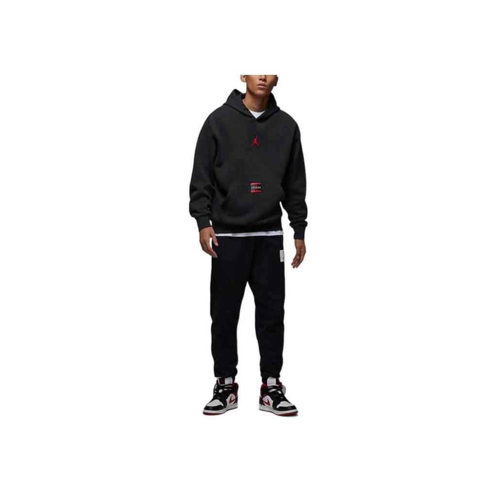 Jordan As M J Brkln Flc Po Gel J Day Fleece Hooded Warm Sports Pullover Sweatshirt Men Sweatshirt Black HV5046-045