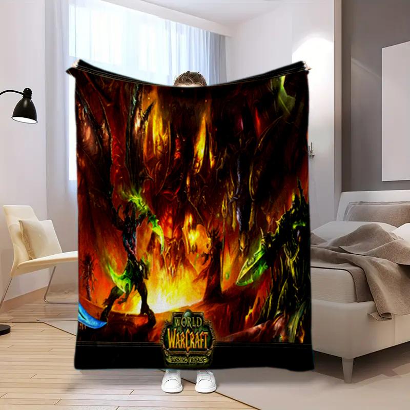 classic game World of Warcraft Frozen Throne blanket Soft and portable four season home bed, sofa blanket, office travel, lunch break, warm blanket Y5