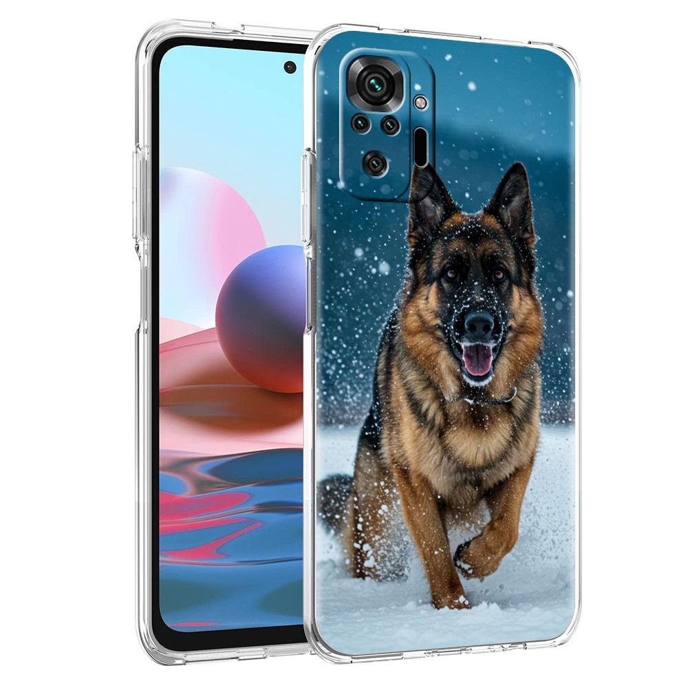 Etui Na Telefon Do Xiaomi Redmi Note 15 14 5G 13 12 10 11 Pro Plus 4G 14C 13C 12C Miękkie Pokrowiec Z TPU Kreskówka Pies Owczarek Niemiecki