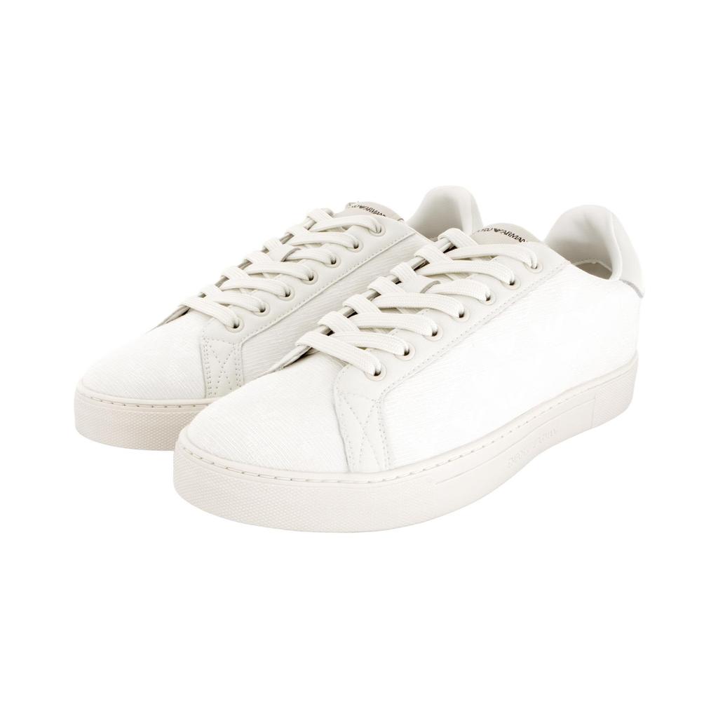 Emporio Armani Casual Lace-Up Low-Top Round-Toe Fashion Sneakers Men sneakers White X4X316XM7411M801