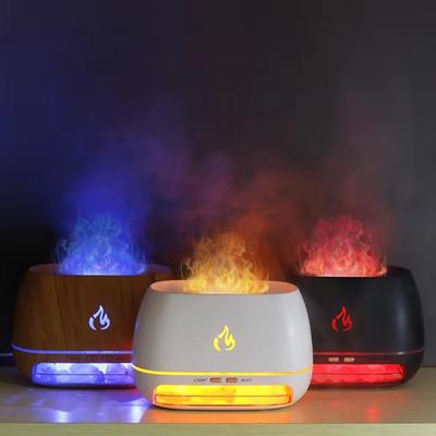 Dyfuzor zapachowy Mini ultradźwiękowy nawilżacz powietrza USB Dyfuzor płomieniowy 3D Dyfuzor olejków eterycznych Aromaterapeutyczny odświeżacz powietrza Sypialnia