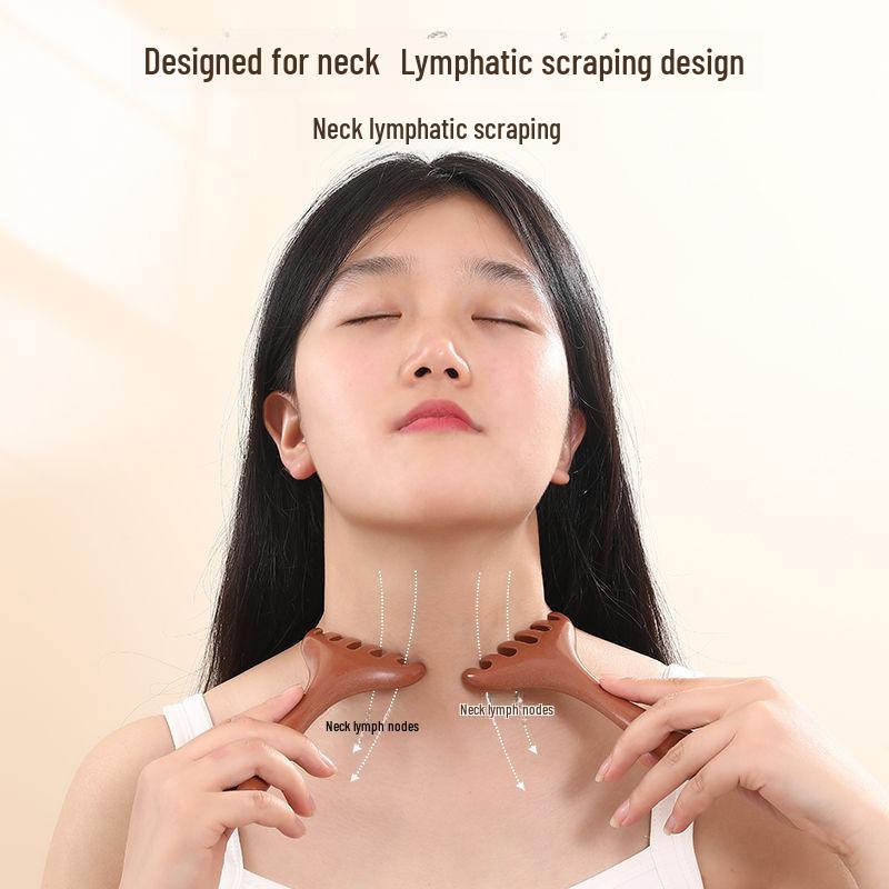 Hirschgeweih Fünf-Krallen Kopfhautmassagekamm für Lymphdrainage