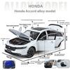 1/18 Scale Honda Accord 2024 Alloy Car Model Simulation Sound and Light Children's Toy Collection Ornaments Boys Birthday Gift