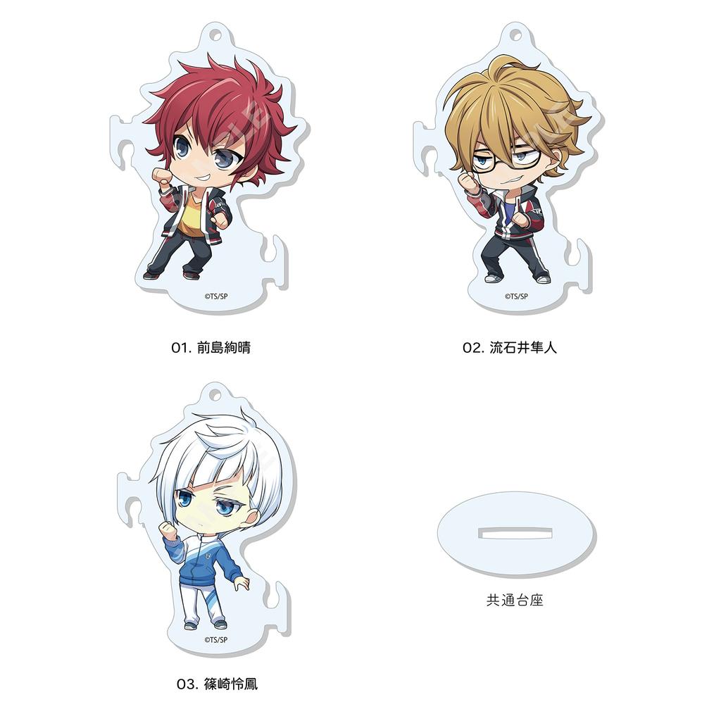 CS Front Round Stand Keychain 01 Ayaka Maejima and Iron Skate-LeadingStars Guitto! Acrylic, Brass,