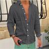 Summer Men's White Linen Long Sleeve Shirt - Casual Dailywear Lightweight and Comfortable Perfect for Vacations
