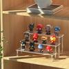 XMSSAA Acrylic Display Stand Tiered Clear Storage Shelf Collection Case Assembly Type