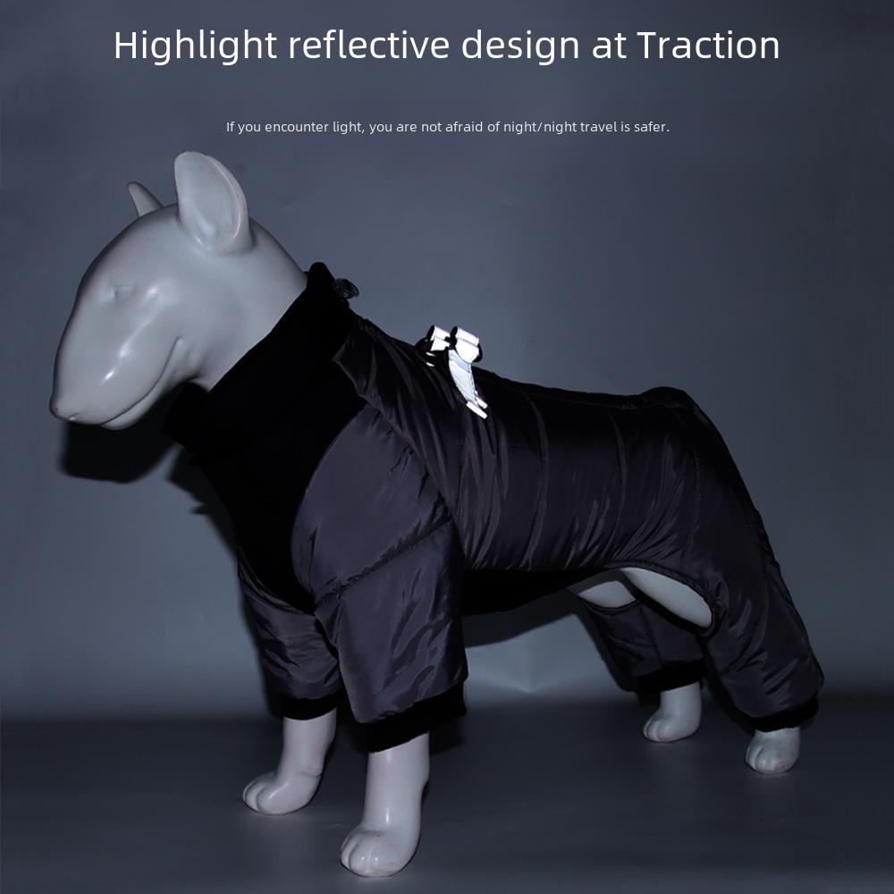 Ciepły Wiatroodporny Zimowy Strój dla Psa: Bawełniana odzież dla czworonożnych zwierząt domowych z zagranicy