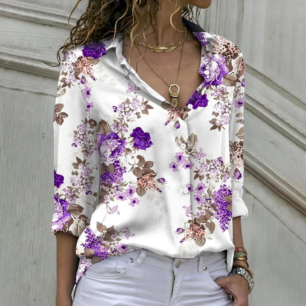 Elegant Long Sleeve Women Shirts Casual Loose Large Size Shirts Women Fashion Tops Women