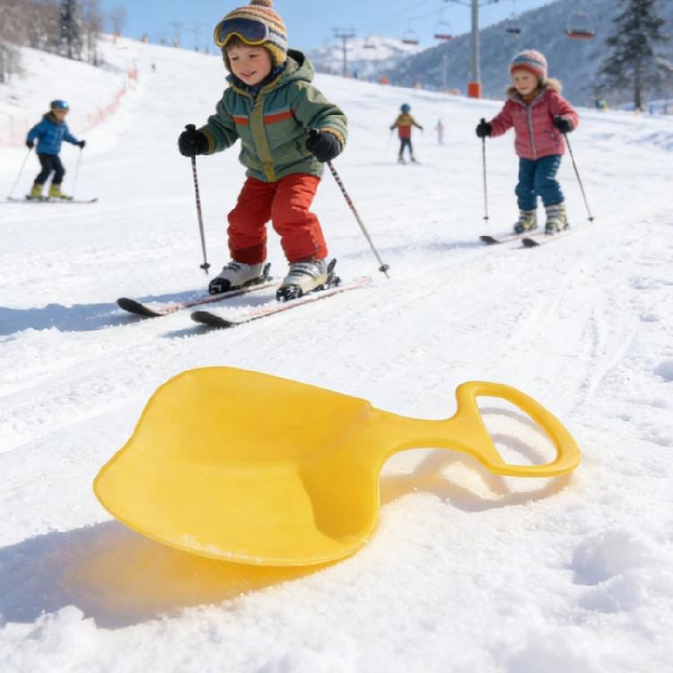 Plastic Grass Toboggan with Large Handle Snowboard Grass Ski Board Portable Sand Grass Board Outdoor Pad Board Toy