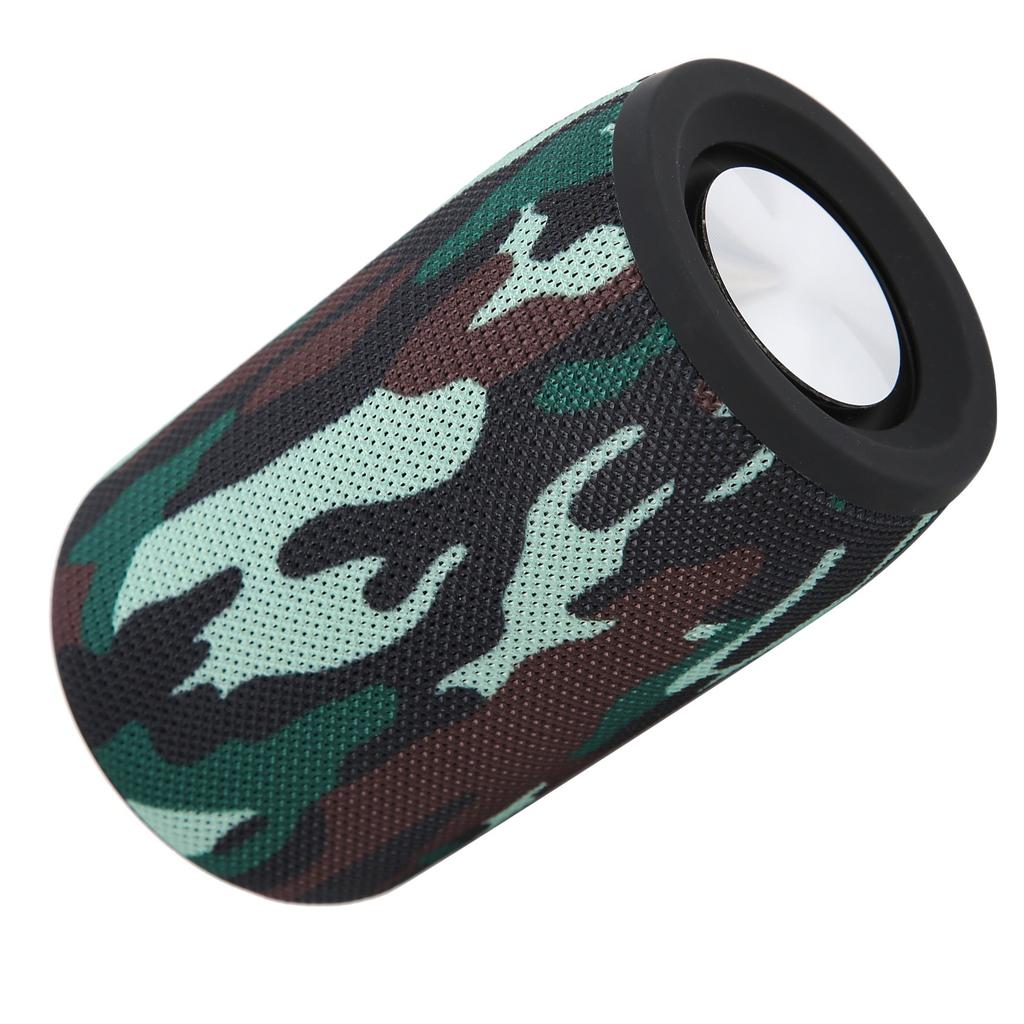 Kabelloser Bluetooth-Lautsprecher Tragbar Wasserdicht 2 Hörner Stereo-Lautsprecher mit USB-Kabel Camouflage Upgrade