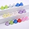 10pcs Multiple Petal Flower Acrylic Bead Caps Adornment for DIY Jewelry Making and Colorful Wind Bell Accessories