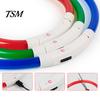 LED Dog Collar Rechargeable Luminous USB Charging Necklace Puppy Light Up for Outdoor Pet
