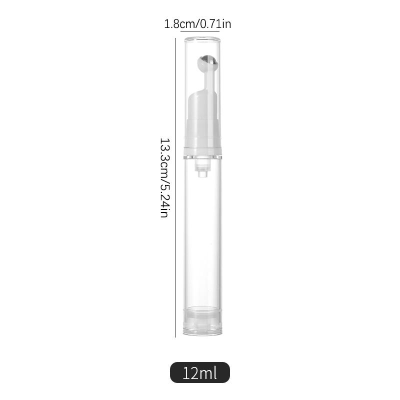 5/10/12/15ml Roller Ball Vacuum Bottle Liquid Essential Foundation Eye Cream Refillable Bottles Travel Portable Empty Dispenser