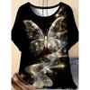 Summer Fashionable Colorful Casual Round Neck Short Sleeved T-shirt Comfortable Breathable Vintage Flower 3d Printed Versatile Loose Women's T-shirt