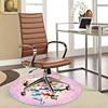1pc Sailor Moon Anime Cartoon Design Round Carpet  Office Chair Mat, NonSlip Rug for Home Decor, Living Room, Bedroom