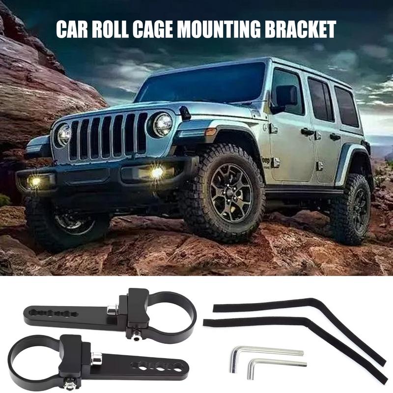 Mounting Brackets For LED Lights LED Light Mounting Bracket 2 Pieces Roll Cage Holder Adjustable Car Accessories Heavy Duty Tube