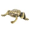 Brass Frog Shelf Decors Accent Animal Figurines Tabletop Centerpieces Home Decorations Retro Frog Decorative Objects