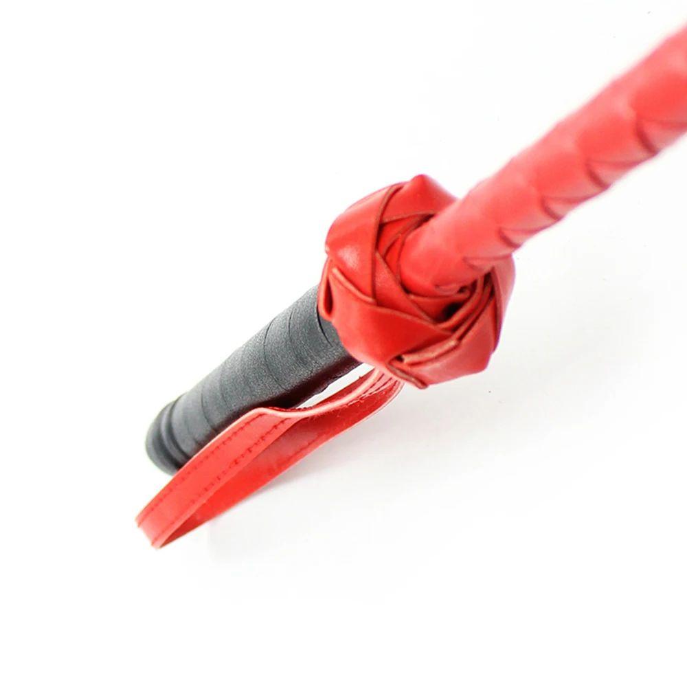 56cm PU Leather Riding Crop Whip - Fetish Sex Toy for SM Spanking Bondage Adult Game for Women