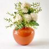 Metal Flower Vase for Home Decor | Table Decorative Item for Bedroom Living Room Office | Rust Orange Small 1PC (Flower Not Included)