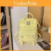 Simple Solid Color Letter Pattern Student Backpack For Daily Use
