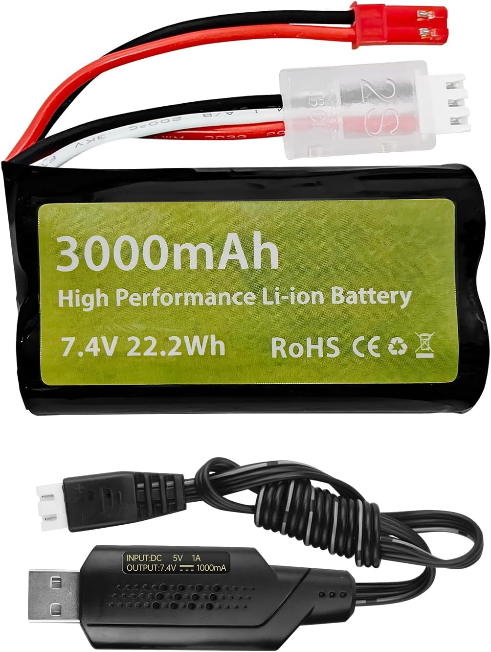 7.4V 3000mAh 15C 2S Li-ion