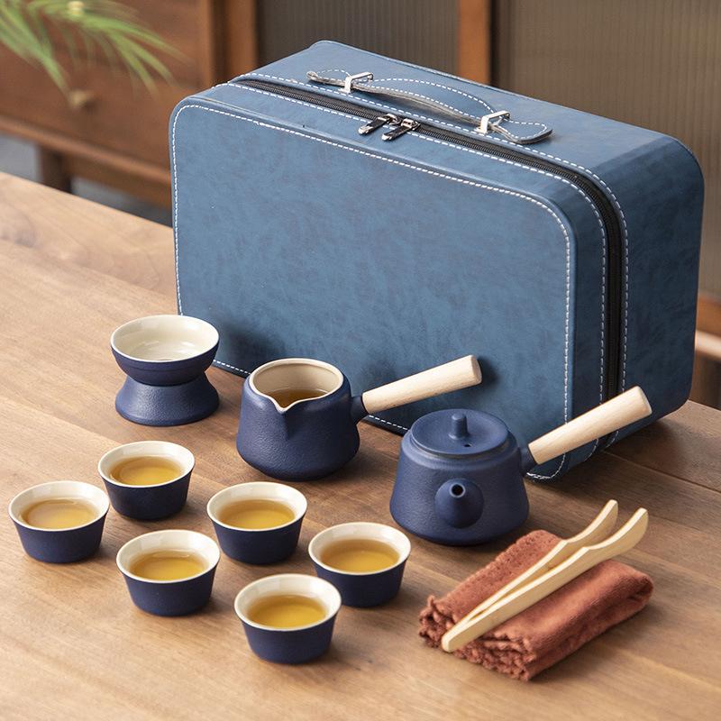 Ceramic Portable Travel Tea Set Household Gifts Business Company High-end Gifts