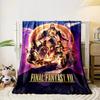 A group of stylized characters with a celestial background and comet. for all seasons blanket lunch break throw gift