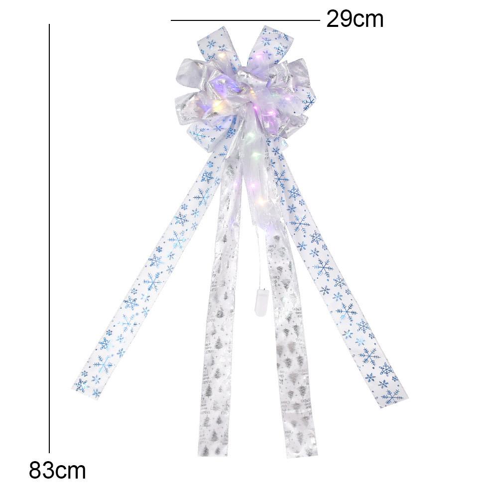 Polyester Christmas Luxurious Bow With Glowing Effects For Celebrations Cheerful