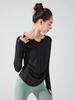 Yuoku Yoga Long Fitness Shirt with Thumb for Yoga and Fitness Women's Top, Sleeve, Holes, Moisture-Wicking, Quick-Drying, Stretch, Lightweight,