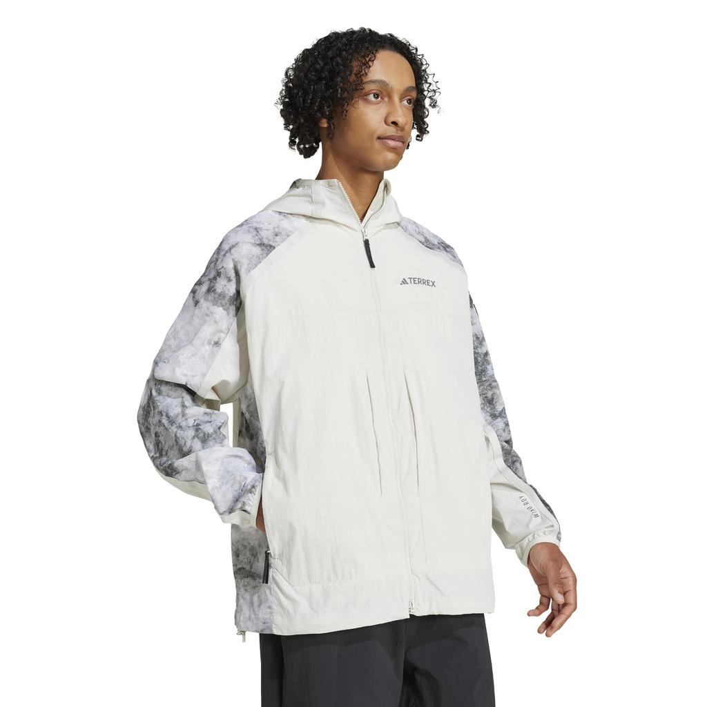 Adidas NG AOP Orbit Gray Size L W.R Jacket, Men's KQU65, (JD5838),