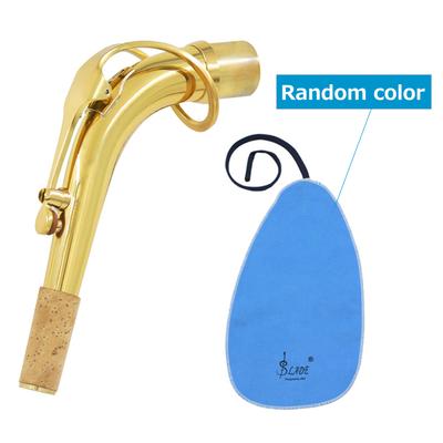 Alto Saxophone Sax Bend Neck Brass Material 24.5mm with Cleaning Cloth Saxophone Accessory