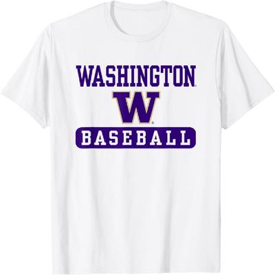 Washington Huskies Baseball White Officially Licensed T-Shirt