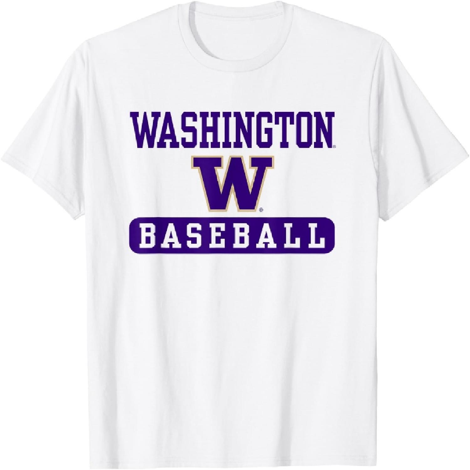Washington Huskies Baseball White Officially Licensed T-Shirt S