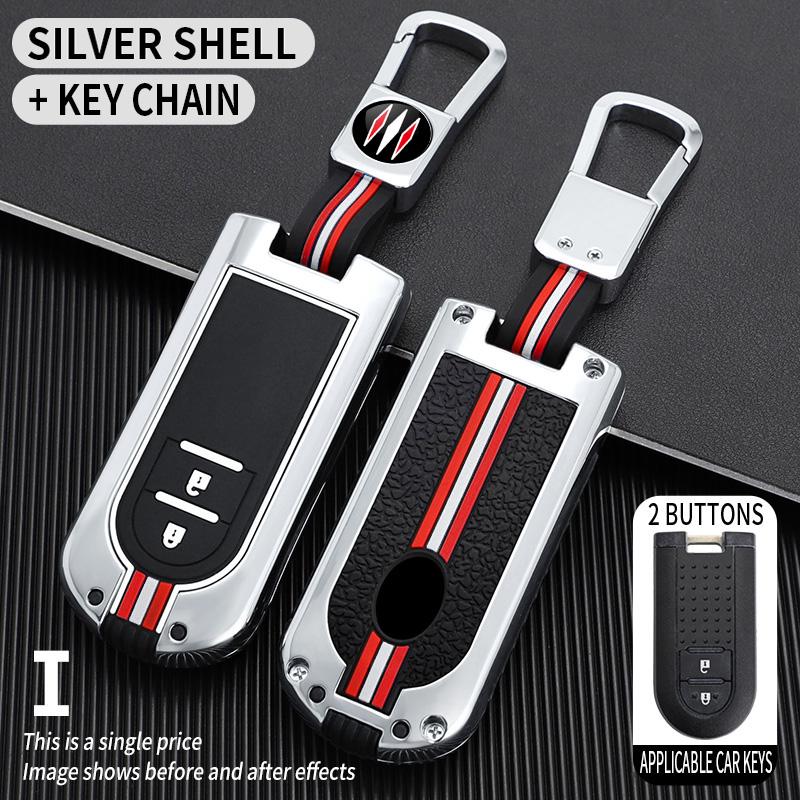 Metal Car Key Case Cover Shell Fob for Toyota ROOMY Tank Passo Roomie for Daihatsu LA600S LA610S LA150S Canvas Tanto Move 2015