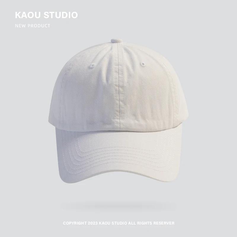 Men's & Women's Solid Color Peaked Cap | Korean Style | Soft Top & Curved Brim | Casual Baseball Cap for All Occasions
