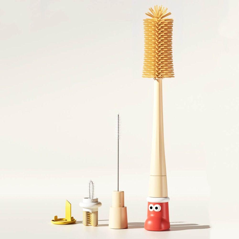 Multi-functional Cup Cleaning Brush Long Handle Glass Brush  Water Bottles Cleaner Tool