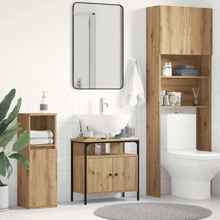 VidaXL Bathroom Vanity Unit Artisan Oak 60x30x60 Cm, Bathroom Vanity Cabinet, Bathroom Furniture 862233