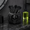 Decorative Pen Holder for Office Halloween Skull Pumpkin Holder, Gothic Pencil Cup, Spooky Autumn Desktop Decor Accessories Desk Organizer Party Home