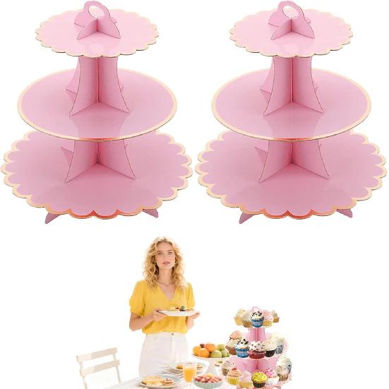 3 Tier Butterfly Cupcake Stand,Suitable for Butterfly Themes – Easy to Assemble& Reble(1Butterfly)